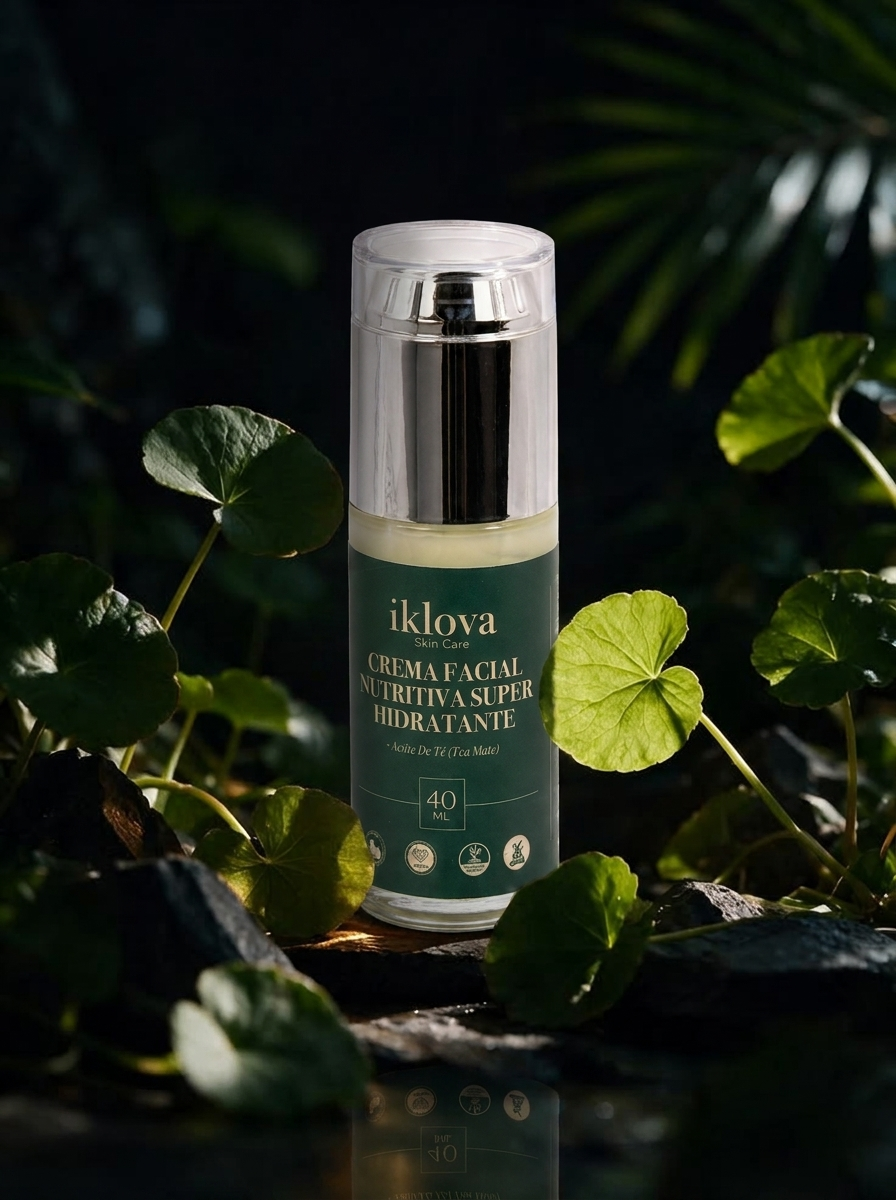 Crema Facial Piel Mixta (Té Verde + Árbol de Té), Libre de Aceites