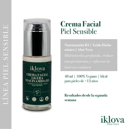 Crema Facial Ácido Hialurónico + Niacinamida (B3) + Extracto de Aloe