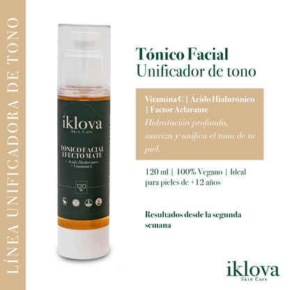 Tónico Facial Ácido Hialurónico + Vitamina C + Factor Aclarante