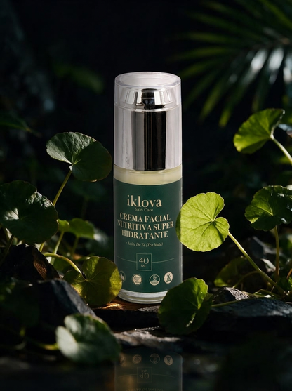 Crema Facial Piel Mixta (Té Verde + Árbol de Té), Libre de Aceites
